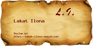 Lakat Ilona névjegykártya