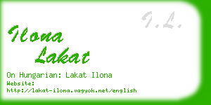 ilona lakat business card